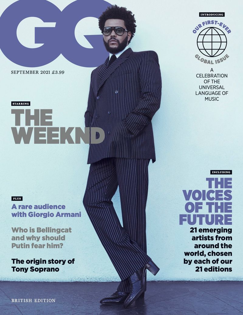 The GQ September 2021 Edition shows more sans-serif typefaces as cover lines. 